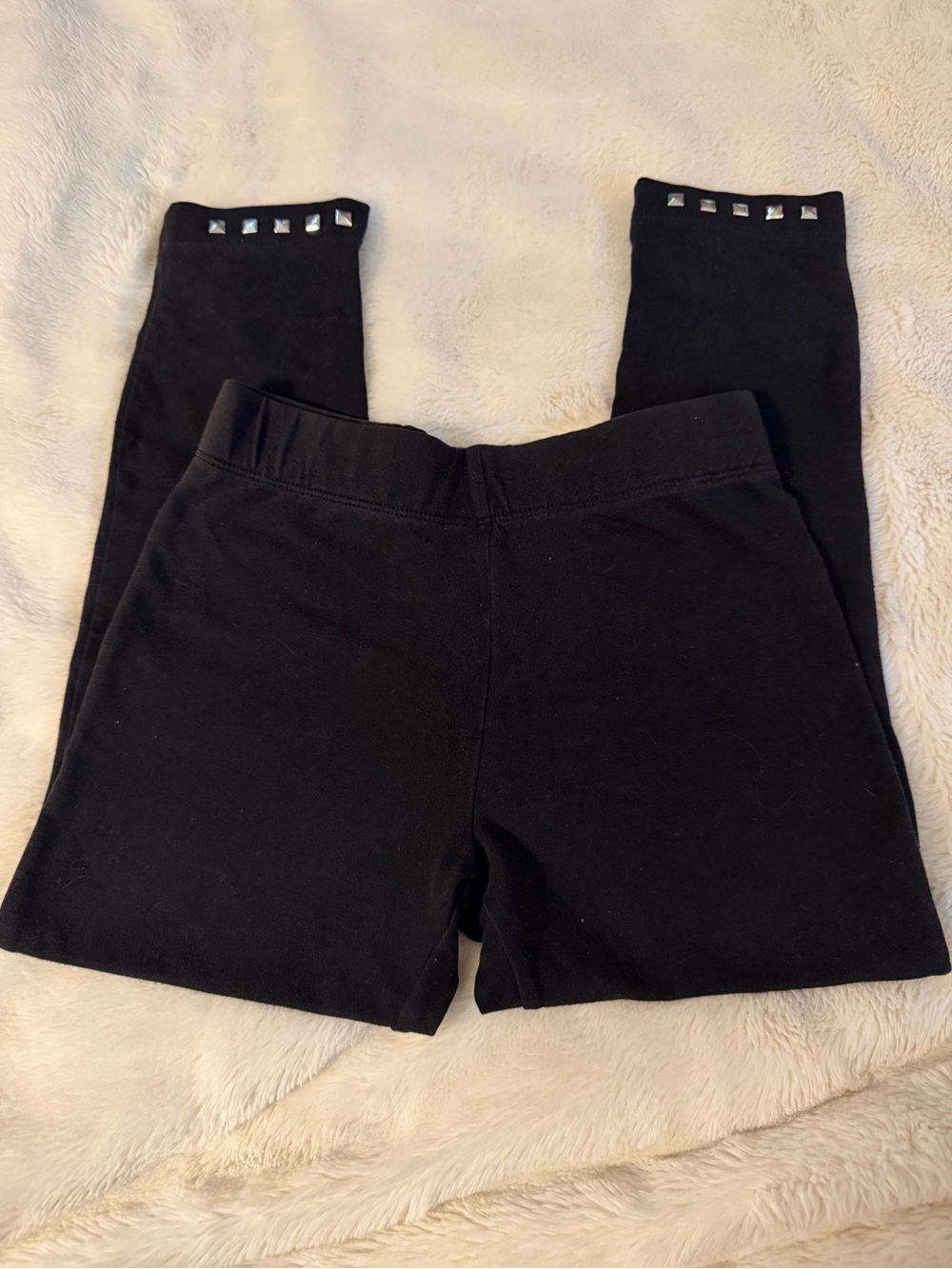 Extremely Me Girls Black Studded Leggings Size 5/6